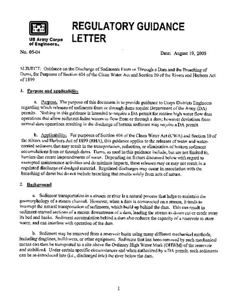 army corps of engineers jacksonville district|usace regulatory guidance letter 05.